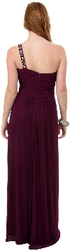 Greco Roman Formal Prom Dress with Bead Accents back
