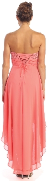 Elegant High-Low Prom Dress with Asymmetrical Hem back