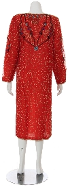Butterfly Design Tea Length Gown back