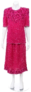 Main image of 2 Piece Hand Beaded and Sequined Dress