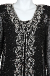 Two Piece Formal Evening Dress Set in closeup