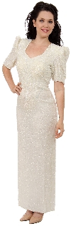 Main image of Half Sleeved Full Length Beaded Gown