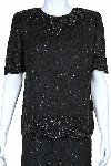 Two Piece Hand Beaded Dress Set in closeup