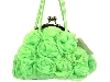 Rose Flower Evening Bag Clasp Style in Green