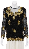 Main image of Golden Flares Hand Beaded Blouse