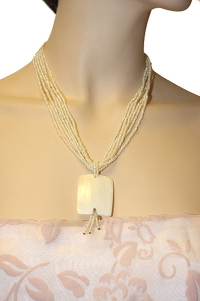 Ivory Multi Strand Fashion Necklace