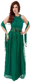 Roman Empire Long Formal Dress with Beaded Straps & Waist in alternative picture