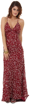 Main image of Halter Neck Sequined Long Formal Prom Dress with Train