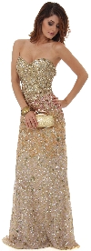 Sparkling Sequin Strapless Sheath Evening Gown in an alternative picture