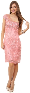One Shoulder Exquisite Beading Short Formal Prom Dress  in Peach