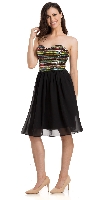 Main image of Elegant & Charm Fit & Flare Strapless Sequin Cocktail Dress
