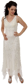 Main image of Beaded Neckline Short Evening Prom Dress