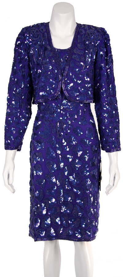 Short Sequin Beaded 2 Piece Cocktail Dress