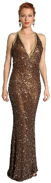 Main image of V-Top Fully Beaded Formal Dress