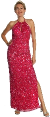 Main image of Halter Neck Sequined Cocktail Dress