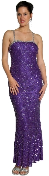 Main image of Bejeweled Shimmer Prom Dress with Elegant Back Design