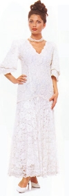 Main image of A-Line Victorian Style Lace Formal Dress