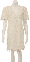 Main image of Tea Length Cotter Edge Formal Dress