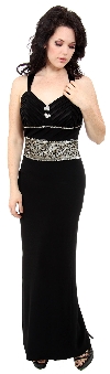 Main image of Double Spaghetti Straps Formal Dress with Beautiful Back