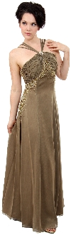 Main image of Halter Neck Triple Straps A-Line Long Formal Dress