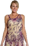 Asymmetric Floral Beaded Cocktail Dress in Purple closeup