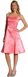 Main image of A-line Knee length Party Dress with Shimmery Floral Pattern