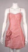 Twin Flowered Short Bubble Party Dress in closeup image