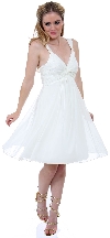 Main image of V-Neck Short Sleeveless Cocktail Dress