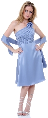 Ravishing One-Shoulder Bridesmaid Party Dress in alternative image