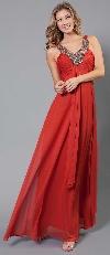 Mayan Inspired Embellished Neck Long Formal Dress in alternative image