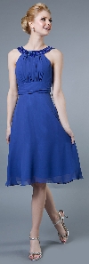 Main image of Embellished Boatneck Short  Bridesmaid Party Dress 