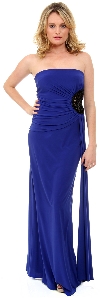 Main image of Strapless Ruched Cutout Detail Long Homecoming Dress 