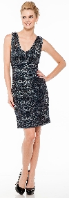 Main image of Leopard Print Short Cocktail Dress with Broad Straps