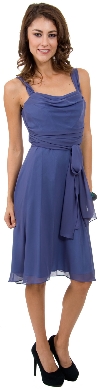 Cowl Neck Knee Length Bridesmaid Party Dress  in an alternative picture