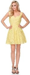 Main image of Broad Straps Fit & Flare Short Bridesmaid Party Dress