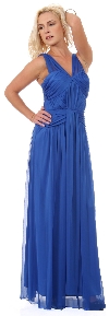 Main image of Ruched Bodice Long Formal Bridesmaid Evening Dress