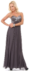 Main image of Strapless Sequins Bust Long Formal Bridesmaid Dress