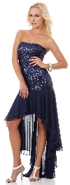 Strapless Sequins Bodice High Low Formal Evening Party Dress in an alternative picture