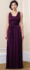 Convertible Empire Waist Long Formal Bridesmaid Dress in an alternative image