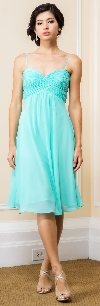 Main image of Sweetheart Neck Calf Length Bridesmaid Party Dress