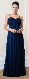 Main image of Sweetheart neckline Empire Cut Long Bridesmaid Dress