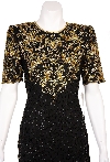 Short Sequin Floral Bodice Cocktail Dress in close-up