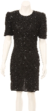 Main image of Flower Designed Fully Sequined Cocktail Dress