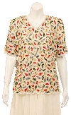 Main image of Petal Sequined Short Sleeved Blouse