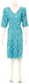 Main image of V-Neck Beaded Lace 2 Formal Dress