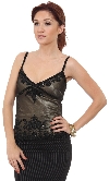 Main image of Spaghetti Strapped Silk Beaded Blouse