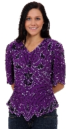 Main image of Rain and Flares Hand Beaded/Sequined Blouse