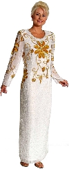 Main image of Hand Beaded Full Length Formal Dress