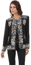 Main image of Boxy Beading Full Sleeves Short Sheer Jacket