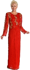 Main image of Full Length Beaded Formal Dress